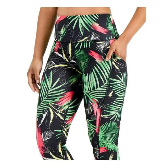 Ideology Pants - Ideology Women's Palm Print Cropped Leggings Multicolor XS